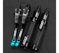 PULaif Handbrake Adjustable Modified Parts Motorcycle for CFMOTO 650GT 650 GT 2019-2024 2023 2022 2021 2020 Brake Clutch Lever Handle Grips Multicolor(Black- Silver)