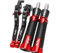 PULaif Handbrake Adjustable Motorcycle Brake Clutch Levers for Y-AMAHA for FAZER600 FZ6S FZ6N FZ6R FZ6 for FAZER 2004-2010 22MM Hand Grips Handlebar Ends Multicolor(Black- Silver)