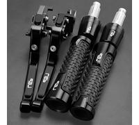 PULaif Handbrake Brake Clutch Levers Handlebar Handle Grips Ends Kit for H-ONDA VFR750F VFR 750 F 1986 1987 1988 1989 1990 1991 1992 1993 Multicolor(Black- Silver)