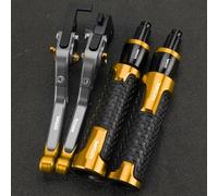 PULaif Handbrake Clutch Brake Master Levers Kit for H-ONDA CBR125R CBR 125R 2004 2005 2006 2007 2008 2009 2010 Universal Motorcycle Adjustable Multicolor(Yellow)