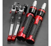 PULaif Handbrake Clutch Brake Master Levers Kit for H-ONDA TRANSALP 600 VM TRANSALP600 VN TRANSALP 600VM/VN 1991 1992 Motorcycle Universal Adjustable Multicolor(Black- Silver)