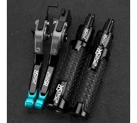 PULaif Handbrake Clutch Levers Hand Grips Handlebar End Adjustable Motorcycle Brake for CFMOTO 250SR 250 SR 2017-2024 2023 2022 2021 2020 2019 2018 Multicolor(Black- Silver)