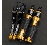 PULaif Handbrake CNC Aluminum Accessories Adjustable for CFMOTO 250NK 250 NK 2022 2023 Motorcycle Brake Handle Clutch Levers Handlebar Grips Ends Multicolor(Yellow)