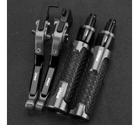 PULaif Handbrake CNC Aluminum Brake Clutch Levers 7/8" 22MM Motorcycle Handlebar Grips Ends for Aprilia Tuono V4R 2016 2015 2014 2013 2012 2011 Multicolor(Grey)