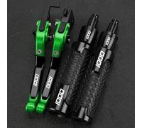PULaif Handbrake CNC Extendable Foldable Motorcycle Pivot Clutch for Kawasaki Z1000 R Z1000SX Z 1000 R Z1000 SX 2017 2018 2019 Motorcycle Brake Lever Handle Multicolor(Black Green)
