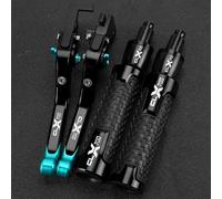 PULaif Handbrake Extendable Adjustable Brake Clutch Levers Handle Accessories for CFMOTO CLX700 CLX 700 2022 2023 2024 Motorcycle CNC Brake Lever Set Multicolor(Black- Silver)
