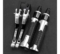 PULaif Handbrake Folding Brake Clutch Levers Handlebar Ends for CFMOTO 250CLX 250 CLX 2022 2023 2024 Motorcycle CNC Extendable Folding Extendable Multicolor(Silver)
