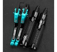PULaif Handbrake for CFMOTO 250SR 250 SR 2017-2024 2023 2022 2021 2020 2019 2018 Adjustable Motorcycle Brake Clutch Levers Hand Grips Handlebar End Multicolor(Black- Silver)