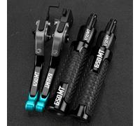 PULaif Handbrake for CFMOTO 650MT 650TR-G 650 MT 650 TR-G 2023 2022 2021 Extendable Accessories Motorcycle Brake Clutch Levers Hand Grips Handlebar Ends Multicolor(Black- Silver)