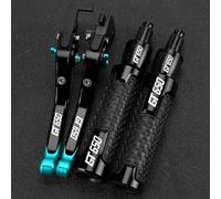 PULaif Handbrake for CFMOTO GT650 GT 650 2018-2024 2023 2022 2021 2020 2019 Brake Clutch Lever Handle Grips Multicolor(Black- Silver)