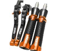 PULaif Handbrake Hand Grips Handlebar End 7/8" 22MM for H-ONDA VFR750R VFR 750 R 1986-1998 1997 1996 1995 Motorcycle Adjustable Brake Clutch Levers Multicolor(Orange)