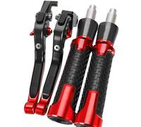 PULaif Handbrake Hand Grips Handlebar Ends for H-ONDA CBR 500R CBR500R 2013 2014 2021 2020 2019 2018 2017 2016 2015 2023 2022 Motorcycle Brake Clutch Levers Multicolor(Black- Silver)