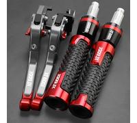 PULaif Handbrake Hand Grips Handlebar Ends Motorcycle Brake Clutch Levers for Y-AMAHA XT600E XT 600 E 1990 1991 1992 1993 1994 1995 1996 1997-2003 Multicolor(Black- Silver)