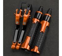 PULaif Handbrake Handle Handlebar Grips Ends Adjustable for Kawasaki ZR750 for Zephyr 1991 1992 1993 Motorcycle Brake Clutch Levers Multicolor(Orange)