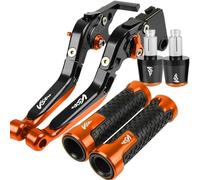 PULaif Handbrake Handle Levers Grips for Suzuki VSTROM650 VSTROM1000XT VSTROM1050 1000xt 105 Adjustable Brakes Handle Bar End Extendable Clutch Levers Multicolor(Orange)