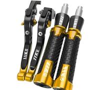 PULaif Handbrake Handlebar Hand Grips End 22MM for Y-AMAHA TTR125 L LE LW 2000-2016 2015 2014 2013 2012 Motorcycle Adjustable Brake Clutch Levers Multicolor(Yellow)