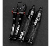 PULaif Handbrake Modified Parts Motorcycle Adjustable for CFMOTO 650GT 650 GT 2019-2024 2023 2022 2021 2020 Brake Clutch Lever Handle Grips Multicolor(Black- Silver)