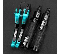 PULaif Handbrake Motorcycle Brake Clutch Lever Handle Grips for CFMOTO GT650 GT 650 2018-2024 2023 2022 2021 2020 2019 Multicolor(Black- Silver)