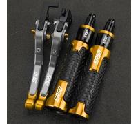 PULaif Handbrake Motorcycle Brake Clutch Levers for Aprilia SR50MY SR 50 My 2014 2015 2016 2017 2018 2019 Adjustable Handle Handlebar Grips Ends Multicolor(Yellow)
