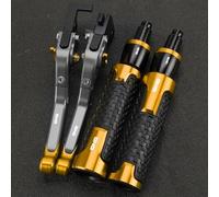 PULaif Handbrake Motorcycle CNC Aluminum Accessories for Aprilia Tuono V4 for Factory 2017 2018 2019 Brake Clutch Levers Handle Extendable Folding Multicolor(Yellow)