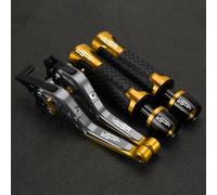 PULaif Handbrake Motorcycle CNC Aluminum Handlebar Handle for CFMOTO 450SR 450 SR All Years Accessories Extendable Folding Brake Clutch Levers Multicolor(Yellow)
