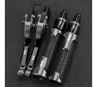 PULaif Handbrake Motorcycle Handlebar Handle Grips for Aprilia Tuono 2003 2004 2005 2006 2007 2008 2009 2010 Extendable Brake Clutch Lever Accessories Multicolor(Grey)