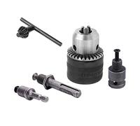 PULaif Keyless Hand Drill Chuck, 1.5-13mm Converter 1/2"-20UNF Key Drill Chuck Thread Quick Change Adapter 1/4" Hex Impact Driver Wrench Bit Connecting Rod(Chuck Adapters Set)