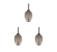 PULaif Keyless Hand Drill Chuck, Hex Shank Drill Chuck Adapter Conversion Tool 0.3-3.4mm 2.35mm Round Shank(3 Set of (2.35mm))