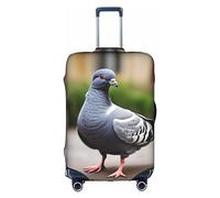 PULaif Loon Nature Bird Travel Box Protective Cover,Travel Luggage Cover,Suitcase Protector Fits 18-32 In,Suitcase Cover, Grey Pigeon, XL