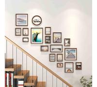 PULaif Picture Frame, Solid Wood Photo Frames Pack of 18 Multiple Sizes Wall Mounted(1001)