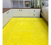 PULaif Plush Crawling Mat, Pack Of 16 Square Interlocking Foam Floor Mat 12x12x0.4 inch Multicolor(Yellow)