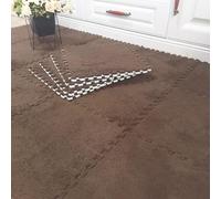 PULaif Plush Crawling Mat, Pack Of 80 Interlocking Foam Floor Mat Multicolor 12x12 inches(Deep Coffee)