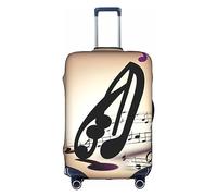 PULaif Red Ladybug Dasisy Travel Box Protective Cover,Travel Luggage Cover,Suitcase Protector Fits 18-32 In,Suitcase Cover, Music Note Patterns, S