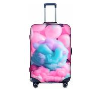 PULaif Retro Canada Flag Travel Box Protective Cover,Travel Luggage Cover,Suitcase Protector Fits 18-32 In,Suitcase Cover, Pink Cotton Candy, L