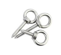 PULaif Ring Bolt Stainless Steel, Pack of 1 304 A2 Self Tapping Eye Ring Screws M4-M12 16-100mm Multiple Sizes(M5x100mm)