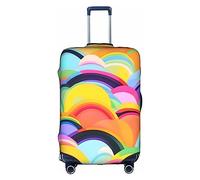 PULaif Rottweiler Wallpaper Travel Box Protective Cover,Travel Luggage Cover,Suitcase Protector Fits 18-32 In,Suitcase Cover, Rainbow Pattern, M