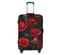 PULaif Rottweiler Wallpaper Travel Box Protective Cover,Travel Luggage Cover,Suitcase Protector Fits 18-32 In,Suitcase Cover, Rose Flower, S