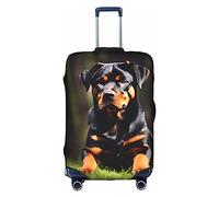 PULaif Rottweiler Wallpaper Travel Box Protective Cover,Travel Luggage Cover,Suitcase Protector Fits 18-32 In,Suitcase Cover, Rottweiler Wallpaper, S