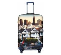 PULaif Sheep And Lambs Travel Box Protective Cover,Travel Luggage Cover,Suitcase Protector Fits 18-32 In,Suitcase Cover, San Francisco, S