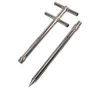 PULaif Soil Grain Sampler Probe, Stainless Steel Double Tube 3 Slot Rotary Grain Powder Sampling Thief Multiple Sizes(3.8cm,L 350CM)