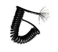 PULaif Spring Retractable Cord, Spring Spiral 9 Core Telescopic Wire 15AWG Retractable Coil 3-4m Straight 1-2m Stretch(Strecth 1 meter)