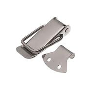 PULaif Stainless Steel Spring Loaded Toggle Latch Hasp | Silver: Cabinet, Sliding Door, Window, Toolbox, Drawer(6)
