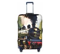 PULaif Summer Sunflower Travel Box Protective Cover,Travel Luggage Cover,Suitcase Protector Fits 18-32 In,Suitcase Cover, Steam Little Train, XL