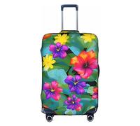 PULaif Summer Sunflower Travel Box Protective Cover,Travel Luggage Cover,Suitcase Protector Fits 18-32 In,Suitcase Cover, Hawaiian Colorful Flower, XL