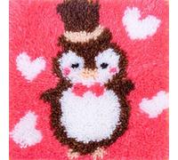Pulaqi Embroidery Craft Latch Hook Kit for Adults - DIY Needlework Cushion and Rug Making Kit - Cute Bird Theme