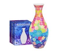 Pulchra 3D Puzzles Vase for Adults 160PCS Curved Plastic DIY Unique Flower Vase Crafts for Adults House Warming Gift for Flowers Arrangements and Home Decoration(Colorful flowers)