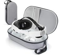 Pulchra VR Headset Carrying Case Fits Meta Quest 3/2, Oculus Quest 3/2, PICO 4/4Pro Accessories, Large Hard VR Bag, Head Strap/Touch Controllers/Adapter Travel Home Storagae Cases, Gray
