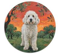 Puli 1000 Piece Round Puzzle For Adults And Kids Cute Dog Jigsaw Puzzle Creative Unique Challenge Games Family Game 1000pcs (67.5x67.5cm)