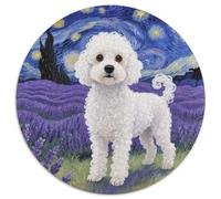 Puli 1000 Piece Round Puzzle For Adults And Kids Cute Dog Jigsaw Puzzles Creative Unique Challenge Games Stress Reliever Difficult Challenge 1000pcs (67.5x67.5cm)