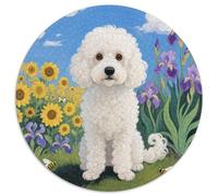 Puli 1000 Piece Round Puzzle For Adults And Kids Cute Dog Jigsaw Puzzles Creative Unique Challenge Games Family Game 1000pcs (67.5x67.5cm)